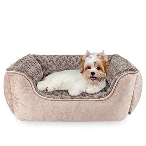 … Washable Puppy Bed Rectangle Dog Beds for Large Medium Small Dogs Non-Slip Bottom Breathable Soft Puppy Bed,Calming Pet Cuddler Bed for Indoor Navy Blue Orthopedic Dog Bed 